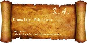 Kampler Adrienn névjegykártya
